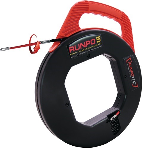 RUNPOTEC 10014 Kabeleinziehgerät RP5 Bandlänge 30 m Biegeradius 15 mm Kabel-Ø 5,