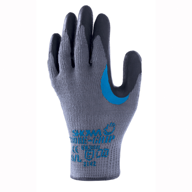 SHOWA 330 RE-GRIP Gr.8 (M) PE-Bauwoll-Strick, Handschuh blau-grau-schwarz
