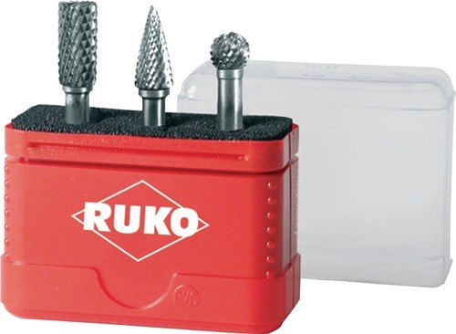 RUKO 116001 Frässtift-Satz  Schaft-Ø 6 mm 3 teilig HM ZYA-ST/SPG/KUD