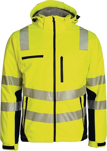 PREVENT TRENDLINE PTW-SP/L/78 Winter-Warnschutzsoftshelljacke  Größe L gelb-schw