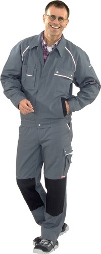 PLANAM 2113058 Bundjacke Canvas 320 Größe 58 grau/schwarz