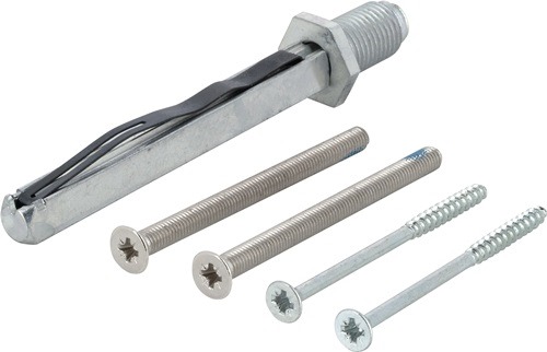 HOPPE 11509405 Befestigungs-Set Sertos® K/G 65-70 mm M5 x 80 + 4,0 x 75 Vierkant