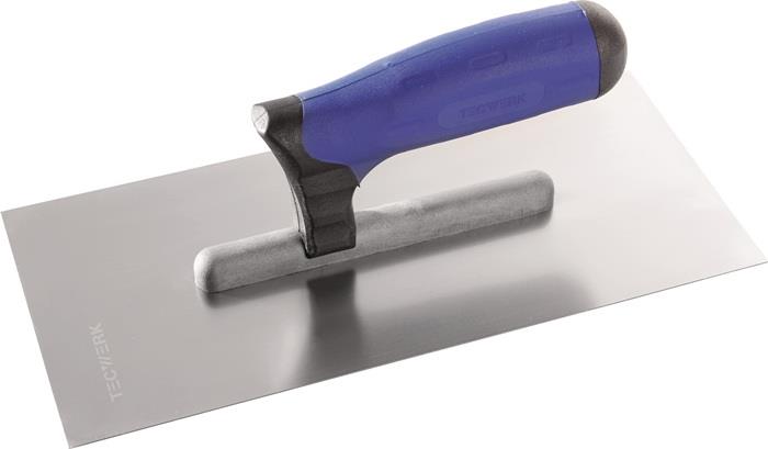 TECWERK 2000816758 Glättekelle L.280mm B.130mm rostfr.m.Ku.-Griff VA S.0,7mm TEC