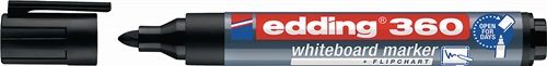 EDDING 4-360001 Whiteboardmarker 360 schwarz Strichbreite 1,5-3 mm Rundspitze