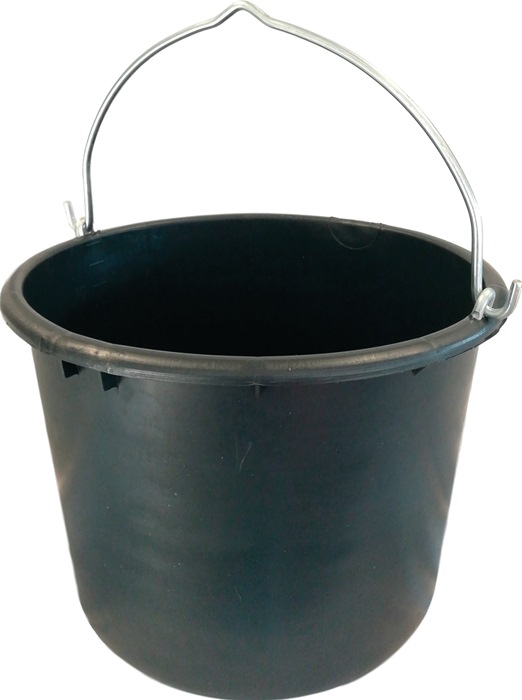 BERDAL EMM00120-0821 Baueimer GRIPLINE X 12 l schwer, verstärkt schwarz Kunststo