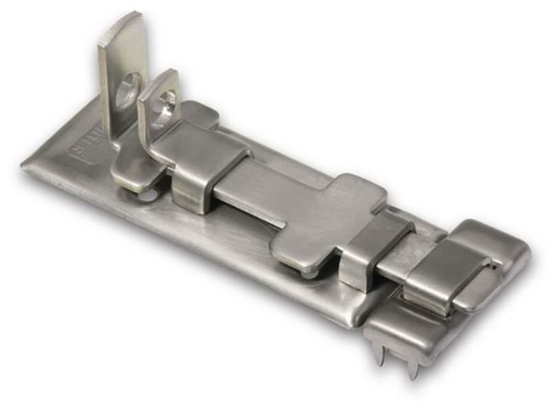 BURG-WÄCHTER R 100 NI SB Panzer-Riegel  Länge 100 mm Breite 39 mm Edelstahl Ösen