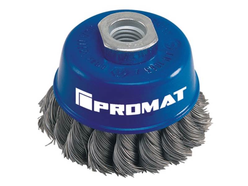 PROMAT  Topfbürste  D. 65 mm Drahtstärke 0,35 mm VA 12500 min-¹