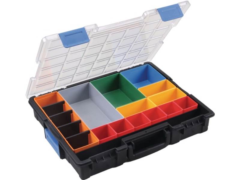 ALLIT 454230 Sortimentskasten Euro Plus Pro B440xT355xH76mm 18 Fächer 4 Trennste