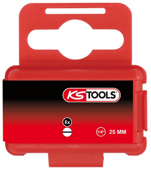 KS Tools 911.3304 1/4'' CLASSIC Bit Schlitz, 25mm, 3mm, 5er Pck