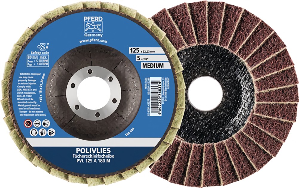 PFERD TOOLS 44694101 Fächerscheibe POLIVLIES Ø 115 mm Körnung grob Korund A