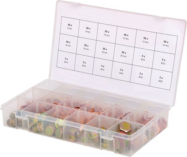 KS Tools 970.0200 Sortiment Ölwannenschrauben und -dichtringe, 534-tlg.