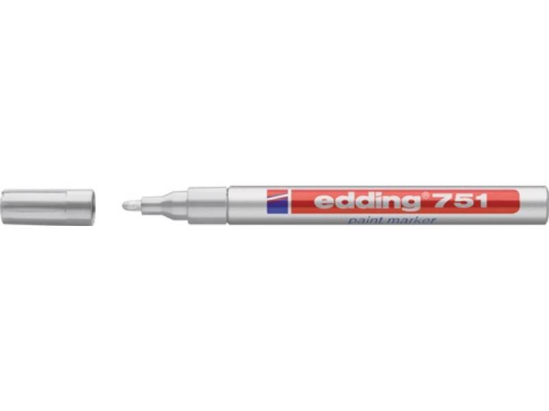 EDDING 4-751054 Lackmarker 751 silber Strichbreite 1-2 mm Rundspitze