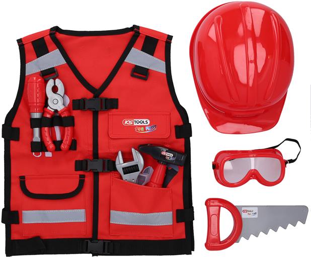KS-Tools 100200 Werkzeug-Weste für Kinder mit Sortiment, 9-tlg