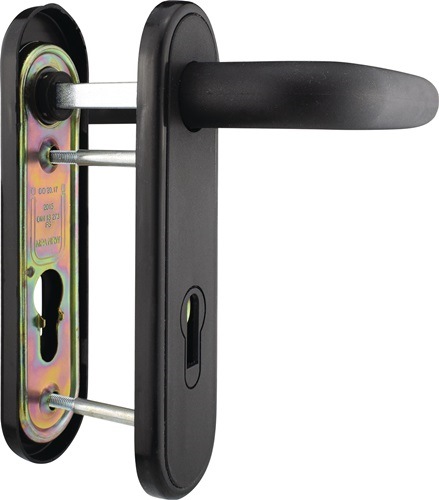 BEVER 80PR Feuerschutzgarnitur 80PR Kunststoff sw für Türstärke 40-66 mm PZ abge