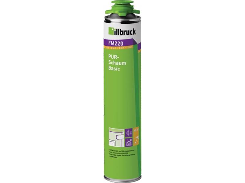 ILLBRUCK 347134 1K-PUR-Schaum FM220 750 ml B2 gelb mit Einweghandschuhen