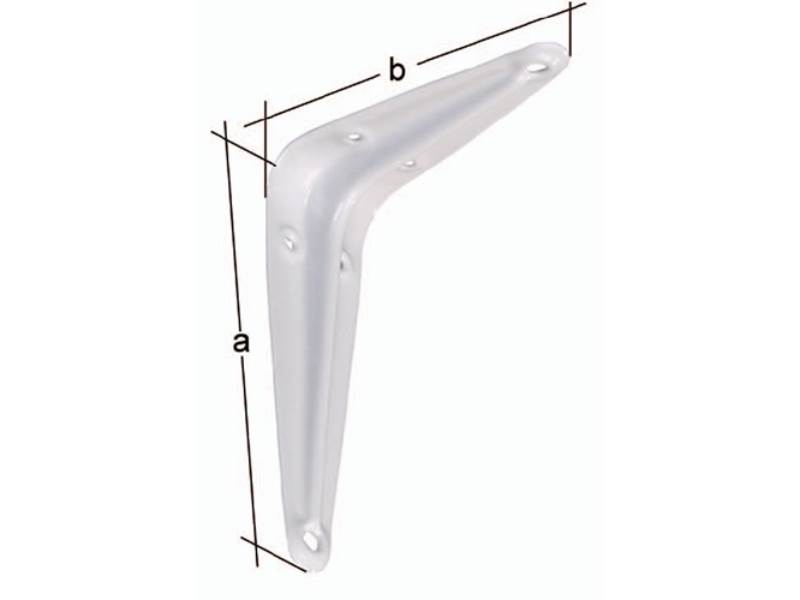 GAH 348649 Konsole  Länge 100 mm Höhe 75 mm Stahl weiß lackiert Tragfähigkeit 30