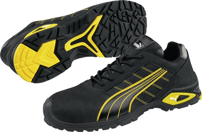 PUMA 642710263000042 Sicherheitsschuh Amsterdam Low Größe 42 W. 11 schwarz/gelb