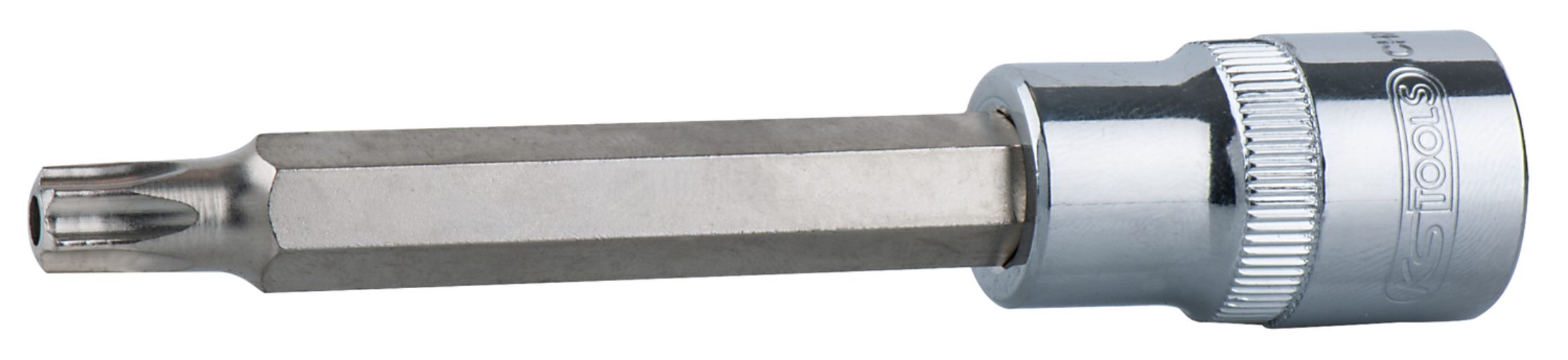 KS Tools 918.4007 3/8'' CHROMEplus Bit-Stecknuss Torx mit Stirnlochbohrung,lang,
