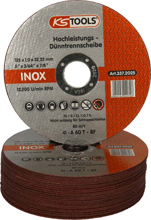 KS Tools 337.2025 Hochleistungs-Dünntrennscheibe, Ø 125mm, 1mm