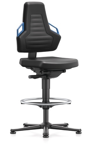 BIMOS 9031-2000-3277 Arbeitsdrehstuhl Nexxit Bodengleiter + Fußring Grifffarbe b