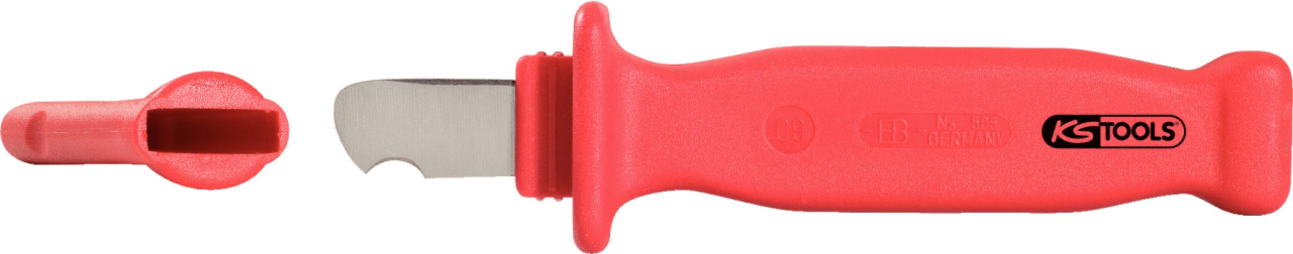KS Tools 117.1391 Abmantelungsmesser mit Schutzisolierung, 182mm