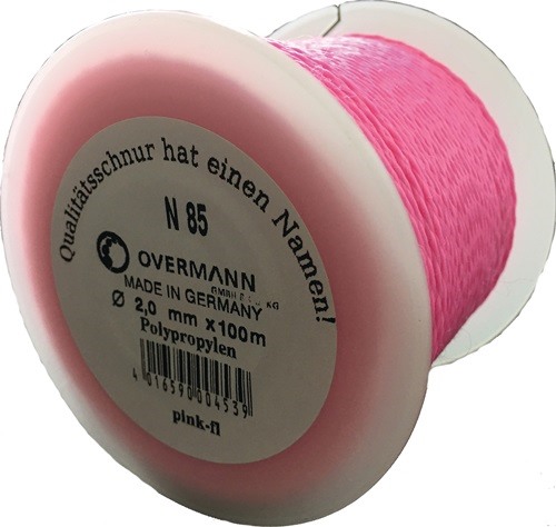 OVERMANN 008502001701000AA Pflastererschnur  Länge 100 m 60 kg Polypropylen pink