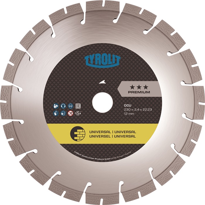 TYROLIT 464539 Diamanttrennscheibe Premium D. 125 mm Bohrung 22,23 mm  2,2 mm 10