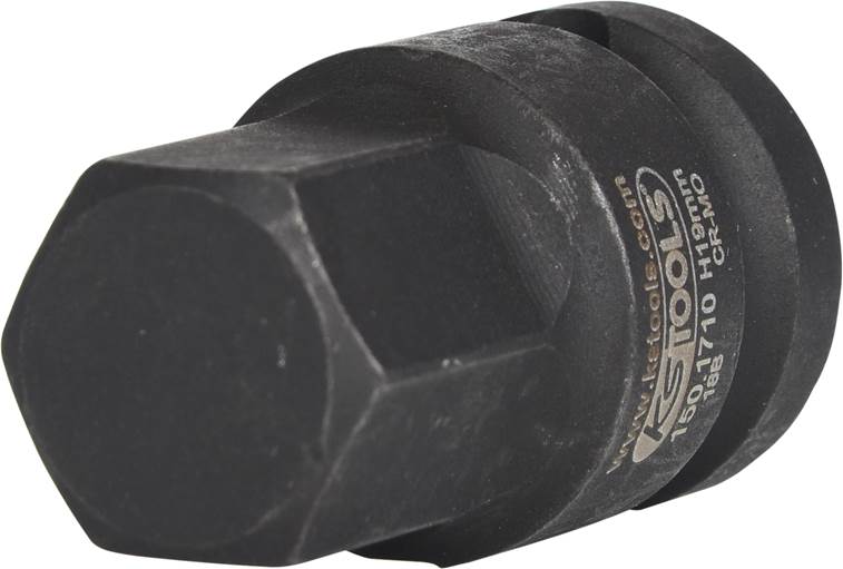 KS Tools 150.1710 1/2'' KraftBit-Stecknuss, Innensechskant, 19mm