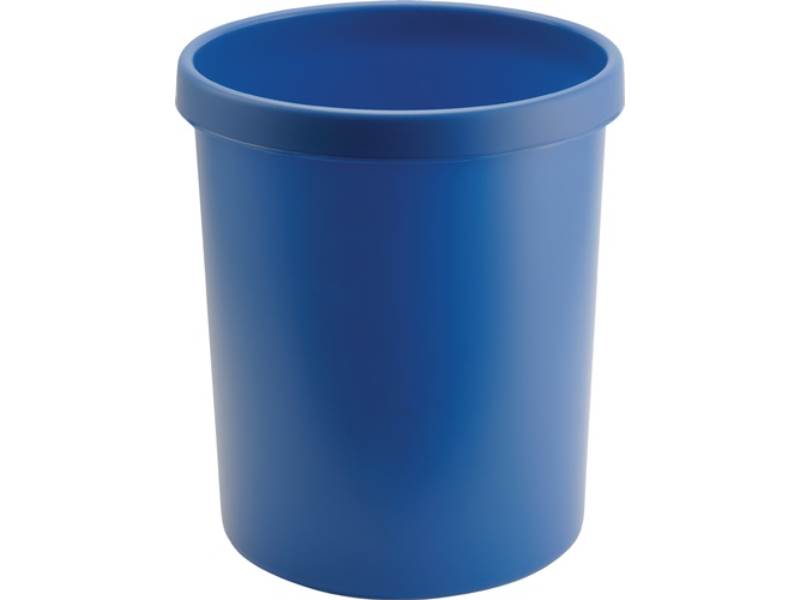 H61061-34 Papierkorb 30 l H405xD. 350 mm mit Griffrand Kunststoff blau