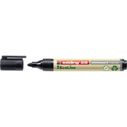 EDDING 4-28001 Whiteboardmarker 28 EcoLine schwarz Strichbreite 1,5-3 mm Rundspi
