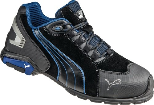 PUMA 642750256000039 Sicherheitsschuh Rio Black Low Größe 39 W. 11 schwarz/blau