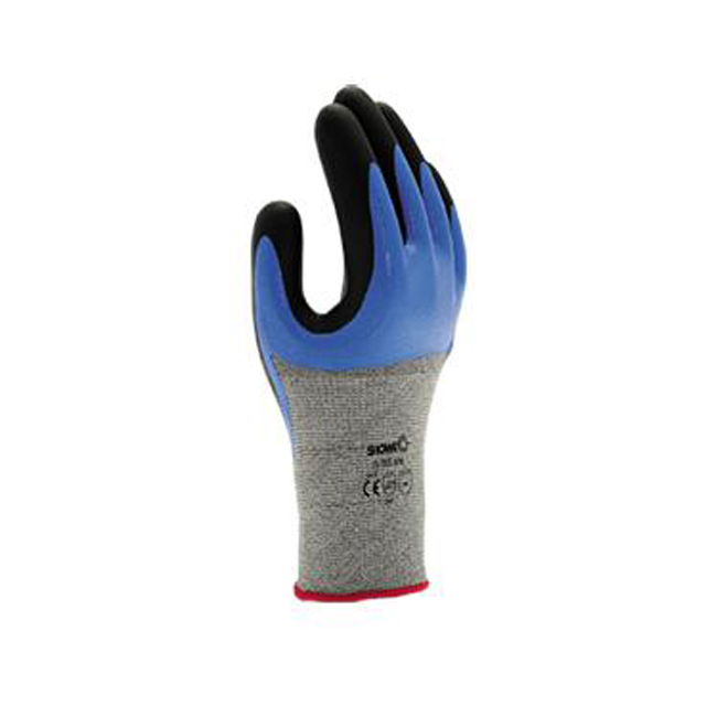 SHOWA® S-TEX 376 Gr.9 (XL) Nitril Handschuh, blau-grau-schwarz Schnittsc