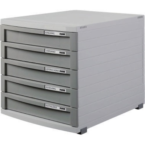 HAN Schubladenbox CONTUR 1505-19 DIN B4 5Schubfächer dunkelgrau