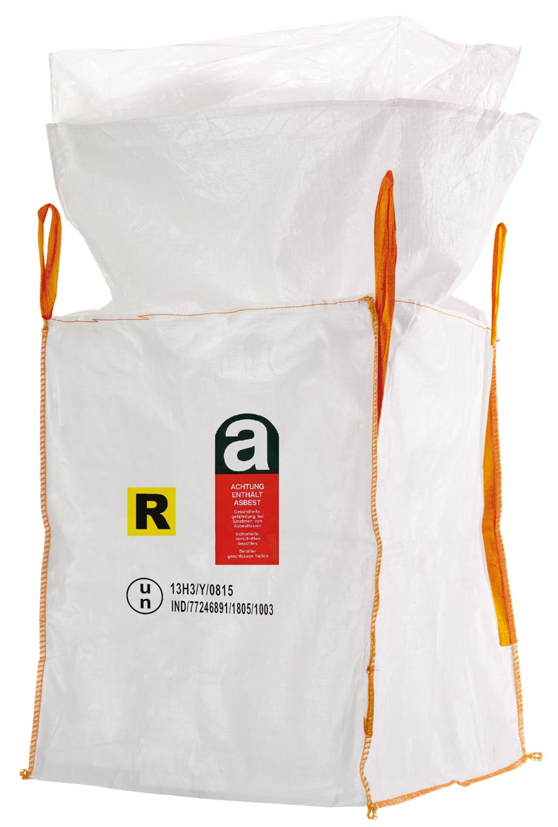 UN Gefahrgut BIGBAG 13H3Y Tragkraft 1.000 kg  SF 6:1  90 X 90 X 110 cm mit Schla