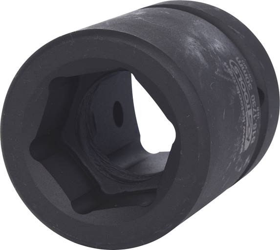 KS Tools 515.1730 1'' Sechskant-Kraft-Stecknuss, kurz, 30mm