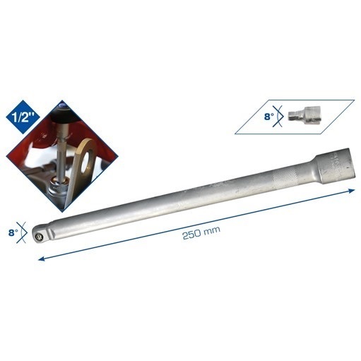 Brilliant Tools  BT022913 1/2'' Schwenkbare Verlängerung, 250mm
