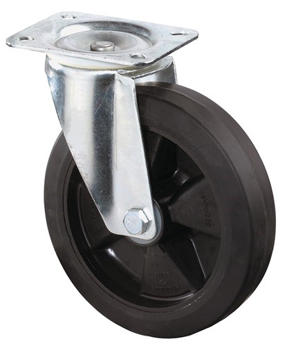 BS ROLLEN L400.B60.100 Lenkrolle  Rad-Ø 100 mm Tragfähigkeit 140 kg Elastikgummi