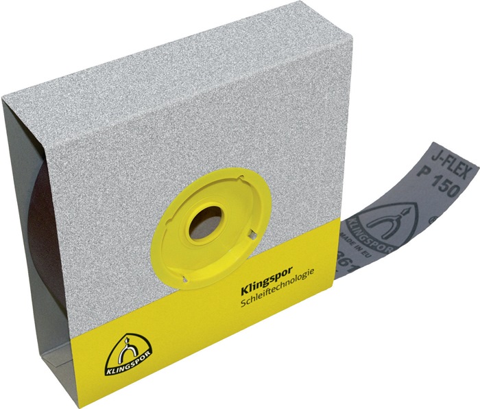 KLINGSPOR 3774 Schleifgeweberolle KL 361JF 25 mm Körnung 120 für Metall Korund
