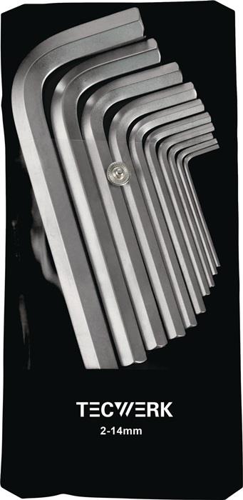 TECWERK  Winkelschraubendreher-Satz  10-teilig Kunststofftasche SW 2 - 14 mm kur
