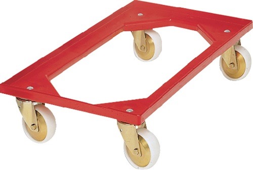 Kistenroller Tragfähigkeit 250 kg Polymer-Bereifung L600xB400mm ABS-Kunststoff