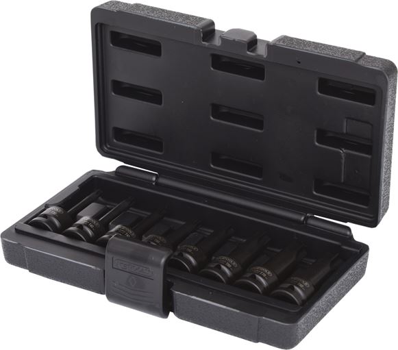 KS Tools 911.0901 1/2'' Kraft-Bit-Stecknuss-Satz Torx, 8-tlg., T30-T80, lang