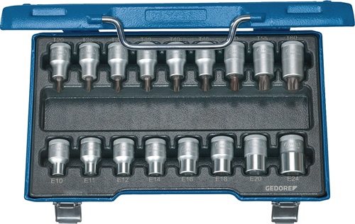 GEDORE 6129520 Steckschlüssel-Satz ITX 19 TX-017 17-teilig 1/2 '' T20 - T60/E10