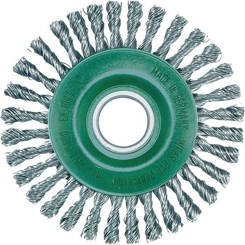 LESSMANN 472801EZ Rundbürste  Ø 115 mm Bohrung Drahtstärke 0,5 mm Edelstahl 6 mm