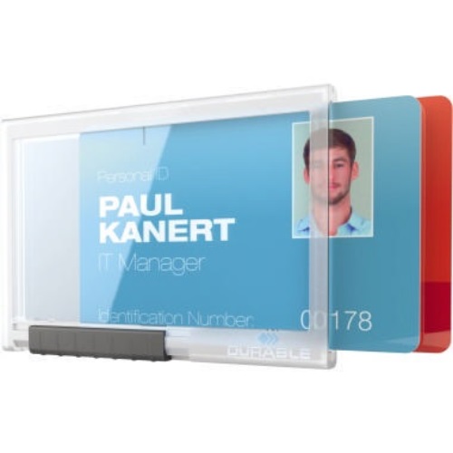 DURABLE Kartenhalter PUSHBOX DUO 892119 10 St./Pack.