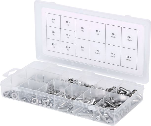 KS Tools 970.0510 Sortiment Linsenkopf-Maschinenschrauben, metrisch, 475-tlg.