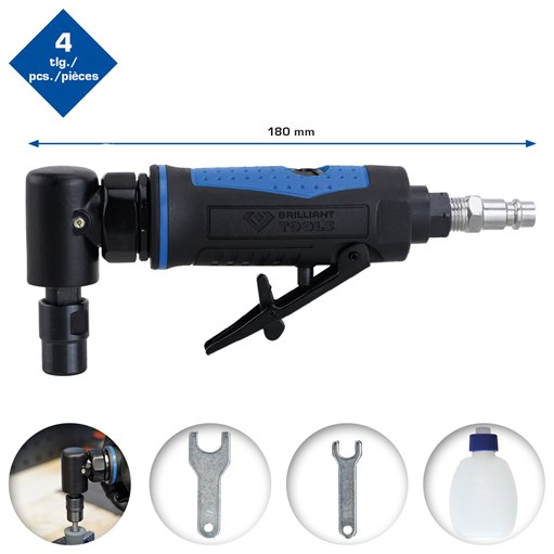 Brilliant Tools  BT160701 Druckluft-Stabschleifer, abgewinkelt
