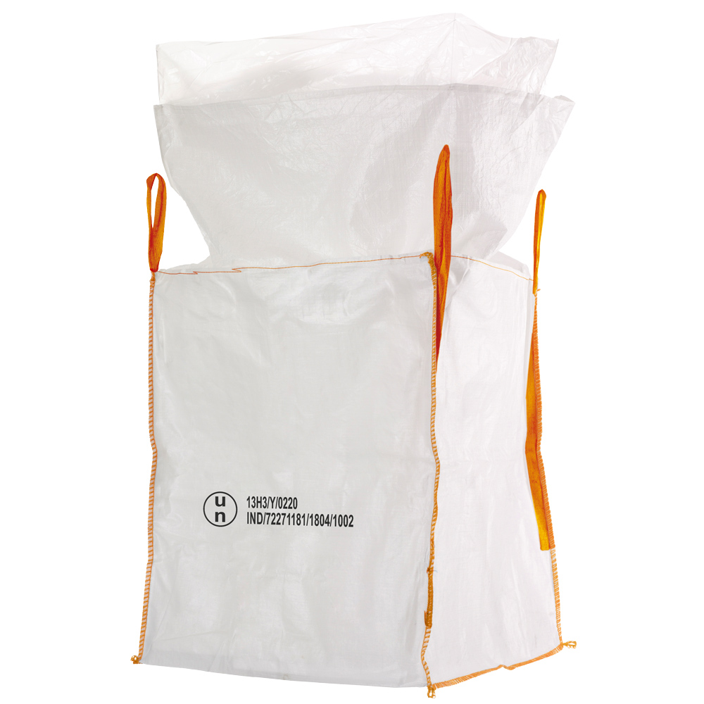 UN Gefahrgut BIGBAG 13H3Y Tragkraft 1.000 kg  SF 6:1  90 X 90 X 110 cm mit Schla