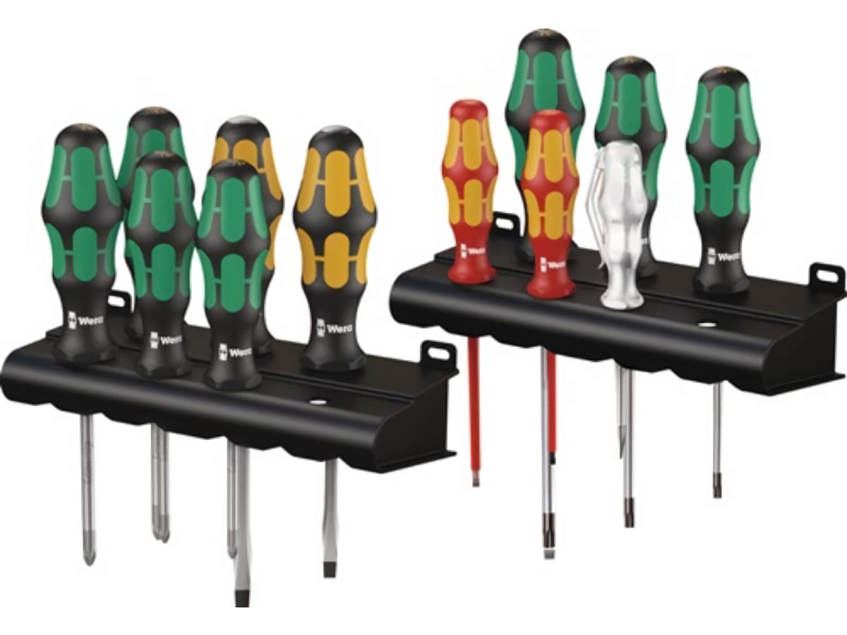 WERA 05051010001 Schraubendreher-Satz Kraftform XXL 12-teilig Schlitz / PH / PZD