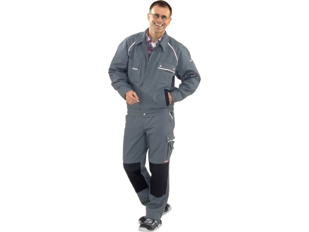 PLANAM 2113058 Bundjacke Canvas 320 Größe 58 grau/schwarz