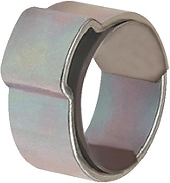 RIEGLER 179423 Schlauchklemme 1-Ohr Stahl glanzverzinkt (W1) mit Einlagering Spa